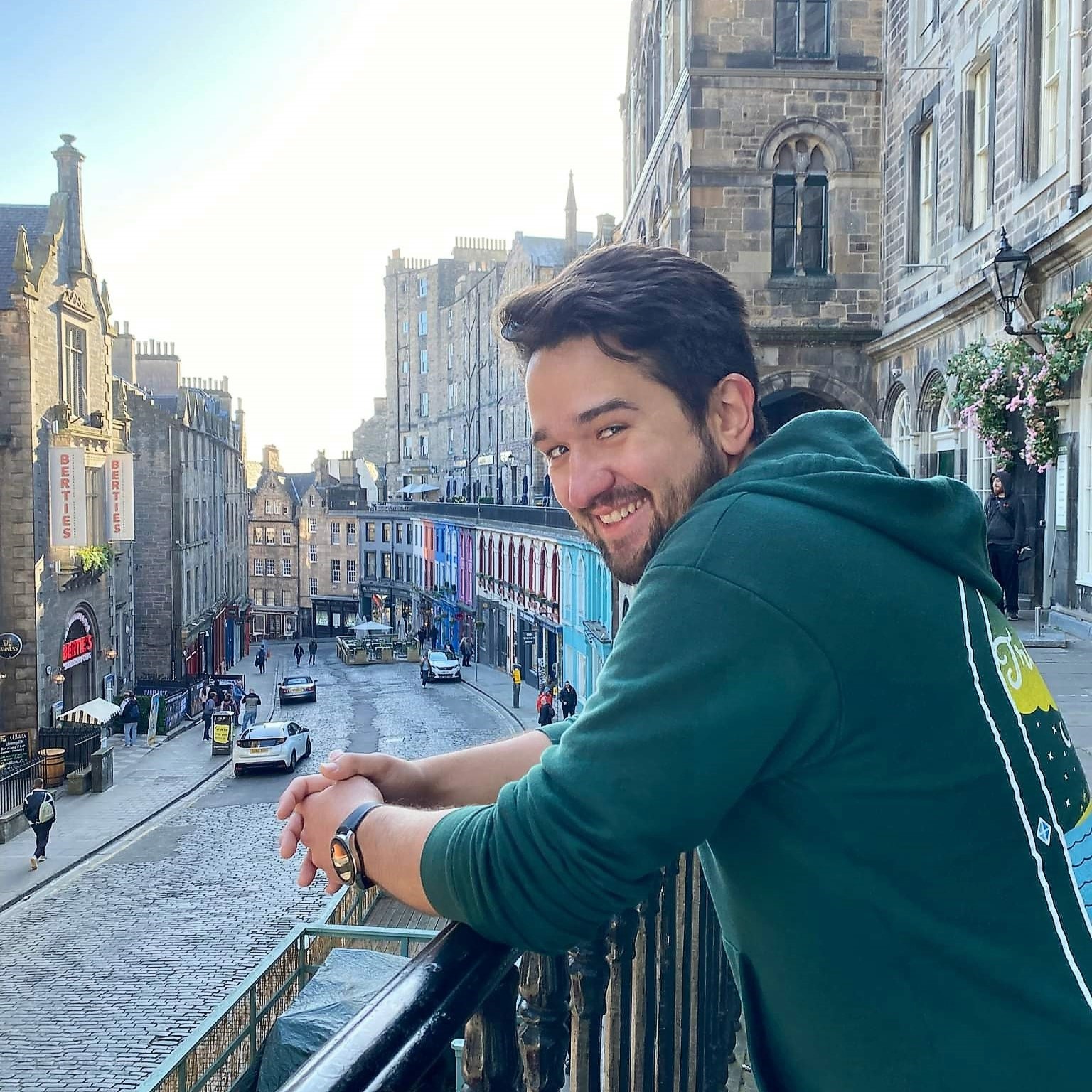 A picture of William in Scotland.